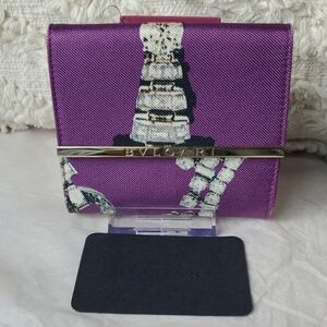 BVLGARI Purple Wallet with Crystal Snake Design